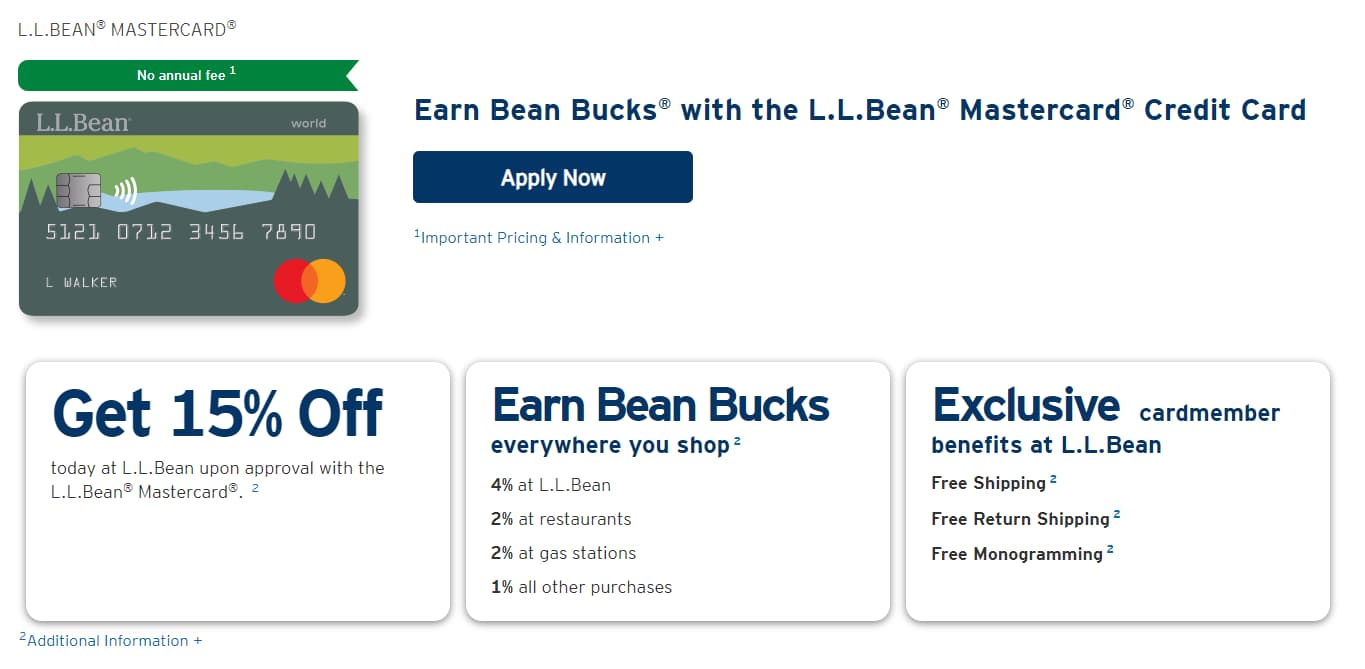 L.L.Bean Mastercard Rewards & Benefits